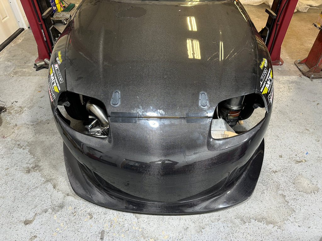 Grannas Racing spec Carbonetics carbon fiber drag Supra front bumper