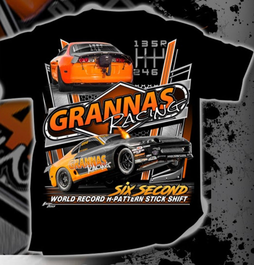 WORLD RECORD “Six Second” H-Pattern Supra T-Shirt - Grannas Racing